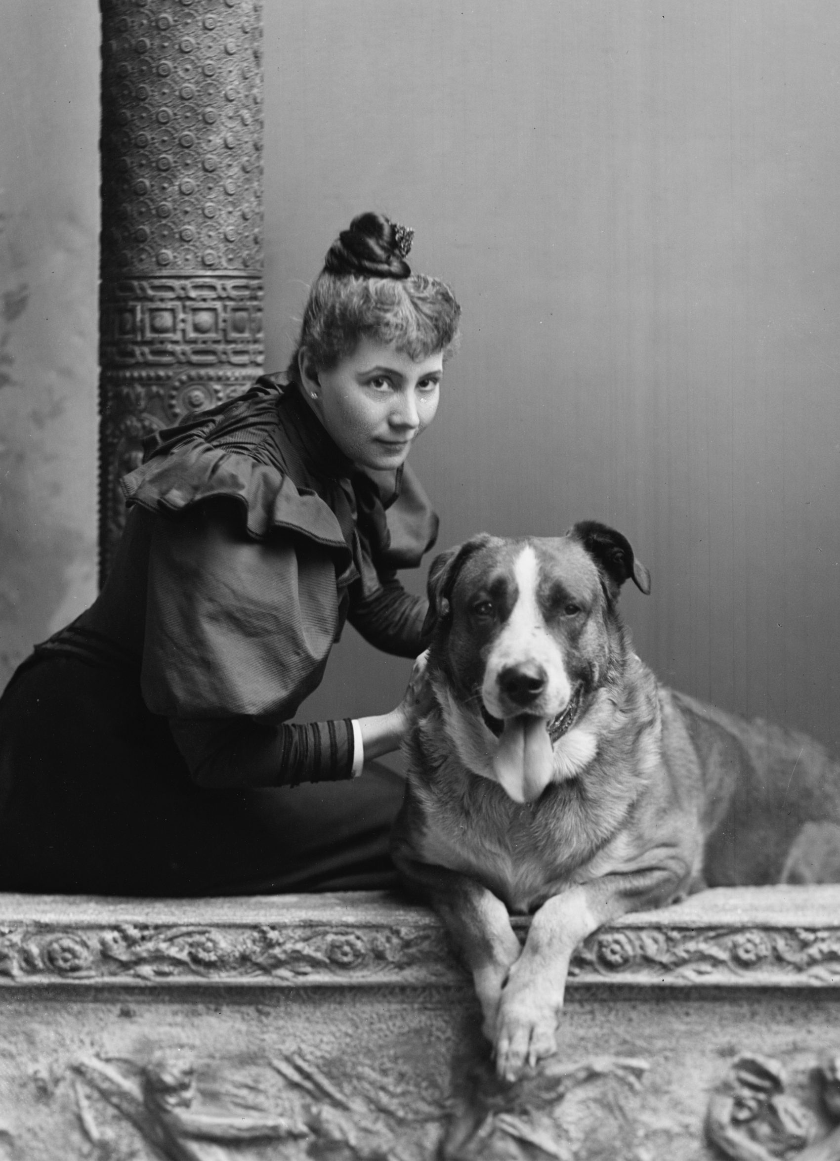 Mrs. Ogram [& dog]. Charles Milton Bell. 1894.