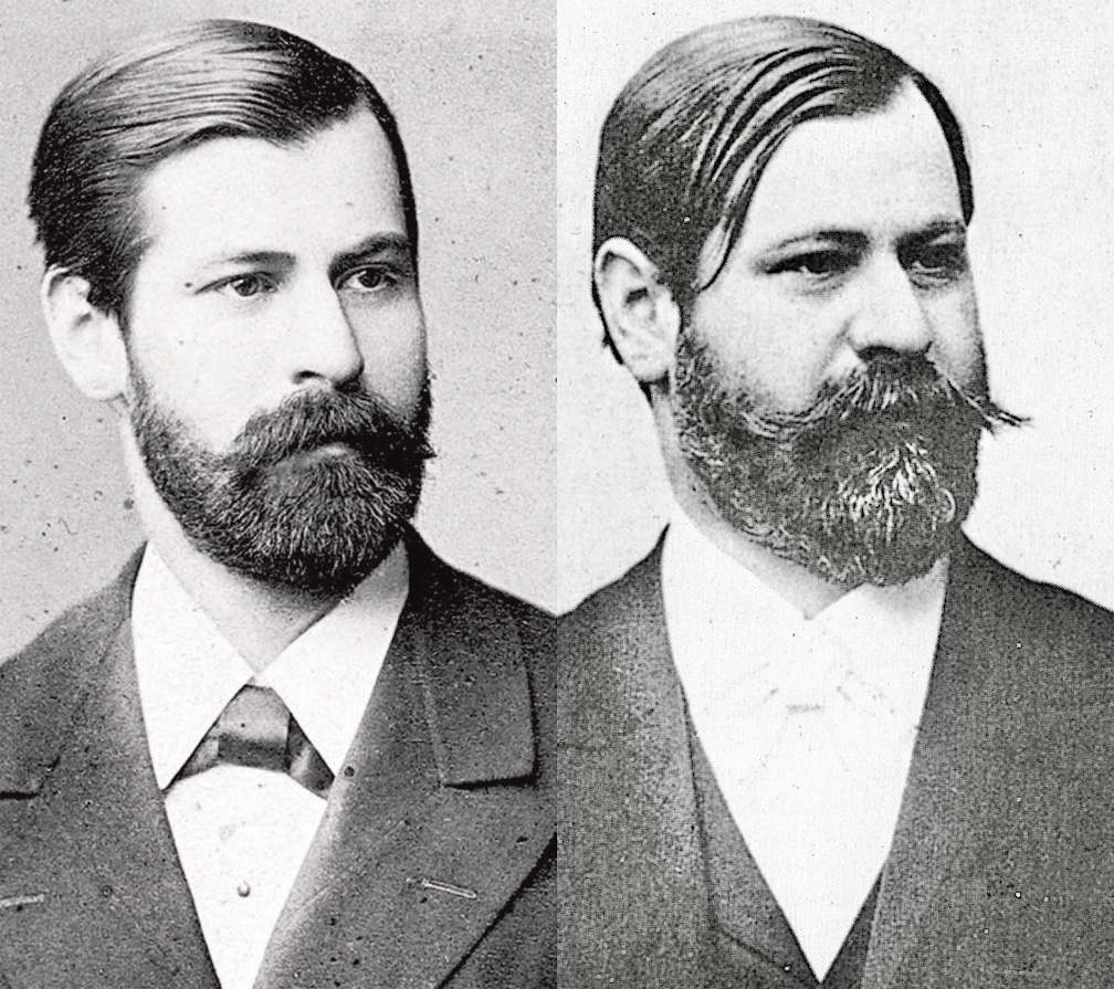 Sigmund Freud aged 26 and aged 36